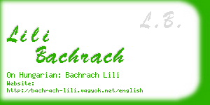 lili bachrach business card